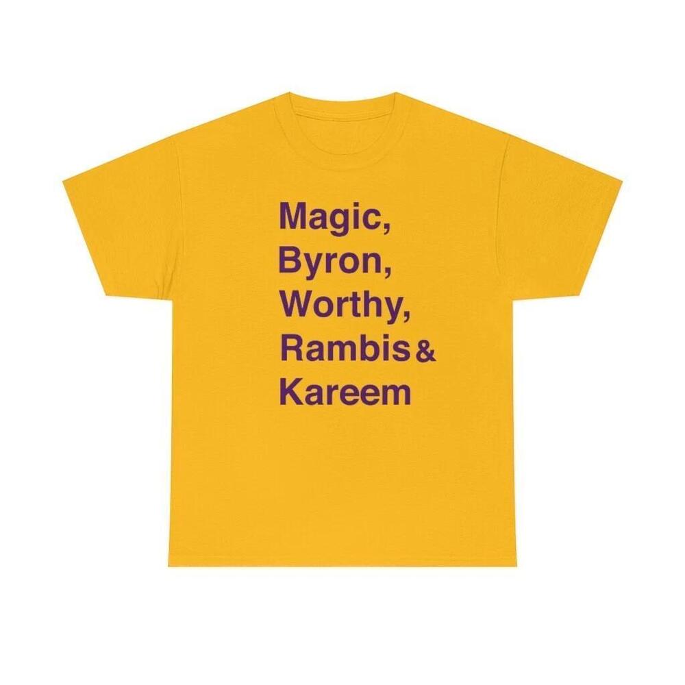 Lakers Showtime Magic Kareem Worthy Champion Unisex Shirt T-Shirt